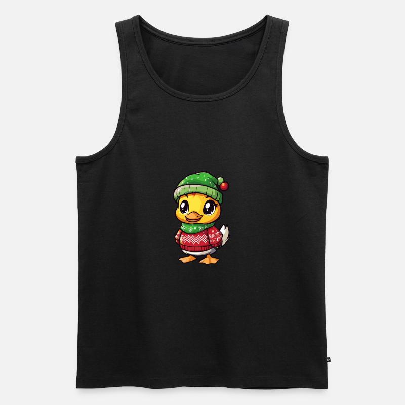 Ente Weihnachten Comic - Männer Premium Bio Tank Top - undefined