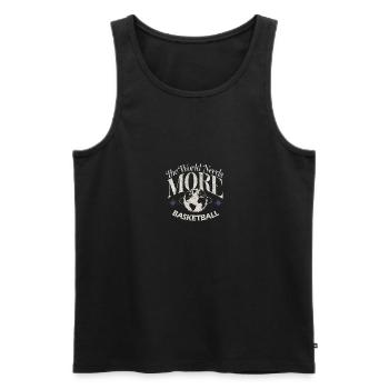 The World Needs More Basketball Passion - Men's Premium Organic Tank Top - black - Front - Michal (187cm)