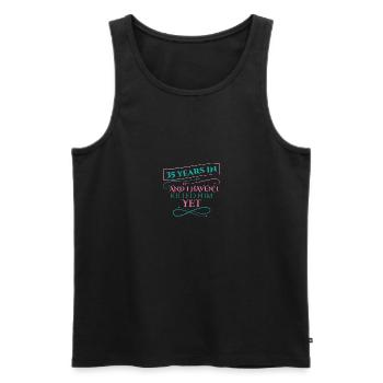 35 Jahre später und ich habe ihn noch nicht getötet - Männer Premium Bio Tank Top - Schwarz - Vorne - Michal (187cm)