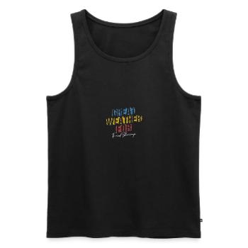 Great Weather For Fried Shrimp Enthusiasts - Men's Premium Organic Tank Top - black - Front - Michal (187cm)