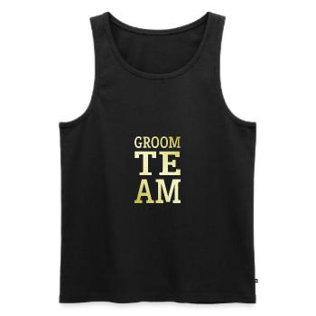 Groom Team Bachelor Bräutigam - Männer Premium Bio Tank Top - Schwarz - Vorne - Michal (187cm)
