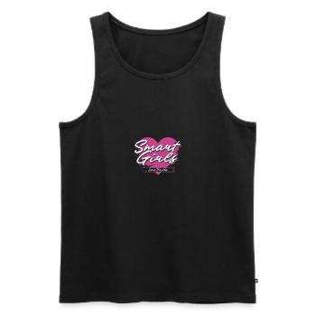 Les filles intelligentes ouvrent la voie à la conception du cœur - Débardeur bio Premium Homme - noir - Devant - AI Model Male 178 light (178cm)