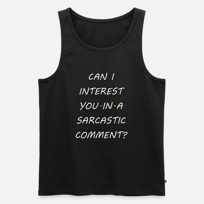 Lustiger Sarkastischer Kommentar - Männer Premium Bio Tank Top - Schwarz
