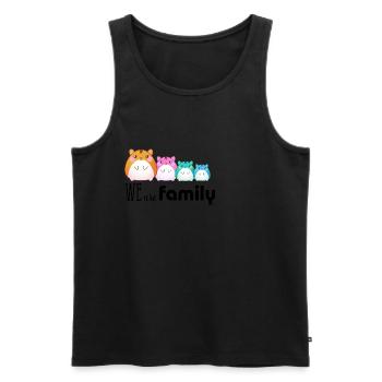 Happy Family . Team Familie We are Family - Kawaii - Men's Premium Organic Tank Top - black - Front - AI Model Male 178 light (178cm)