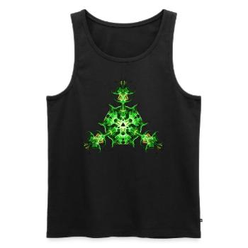 Force Shield, Power, Superhero, Fractal, Energy - Débardeur bio Premium Homme - noir - Devant - Michal (187cm)