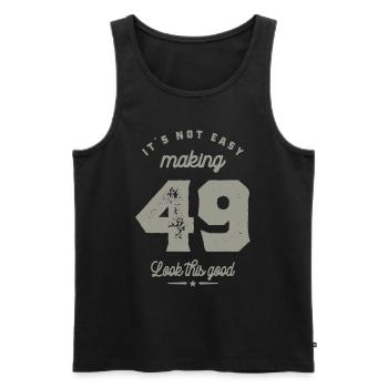 49 Years Old Birthday Gift - Men's Premium Organic Tank Top - black - Front - Michal (187cm)