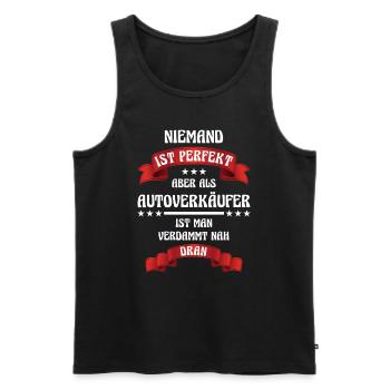 Autoverkäufer Automobilkaufmann Autohaus Verkäufer - Männer Premium Bio Tank Top - Schwarz - Vorne - AI Model Male 178 light (178cm)