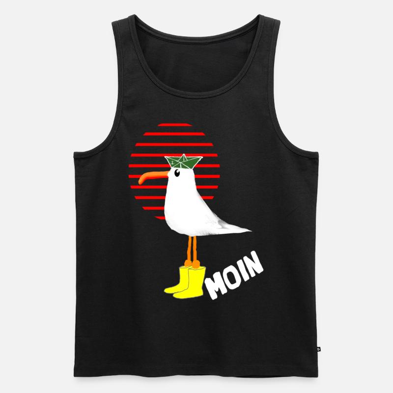 MOIN Moewe - Männer Premium Bio Tank Top - Schwarz