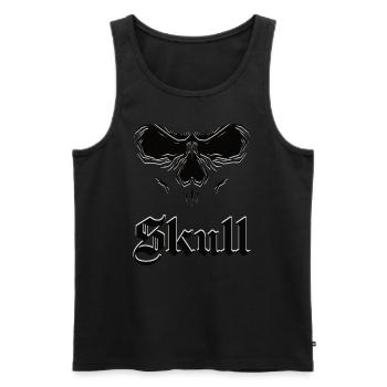 Totenkopf als Geschenkidee - Männer Premium Bio Tank Top - Schwarz - Vorne - Michal (187cm)