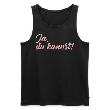 Ja, du kannst! - Männer Premium Bio Tank Top - Schwarz - Vorne - AI Model Male 178 light (178cm)