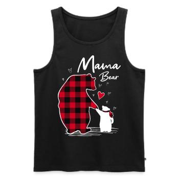 Mama Bear - Männer Premium Bio Tank Top - Schwarz - Vorne - AI Model Male 178 light (178cm)