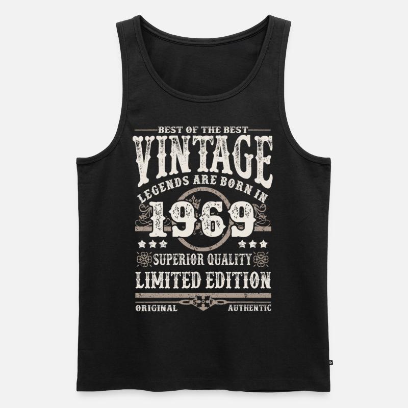 Legenden werden 1969 geboren - Männer Premium Bio Tank Top - Schwarz