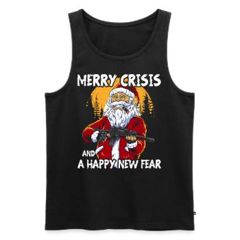 Merry Crisis - Männer Premium Bio Tank Top - Schwarz - Vorne - Michal (187cm)