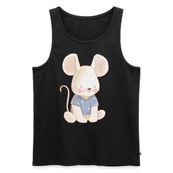 Mouse Family Mama Baby T-Shirt - Men's Premium Organic Tank Top - black - Front - Michal (187cm)