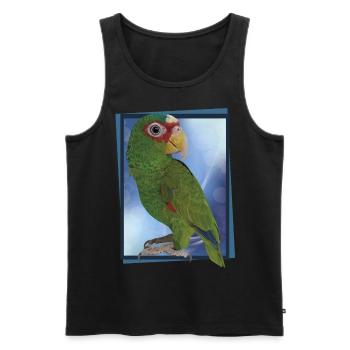 Weißstirnpapagei - Männer Premium Bio Tank Top - Schwarz - Vorne - AI Model Male 178 light (178cm)