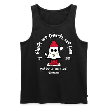 Ghosts are friends, not foes - Ghostface - Männer Premium Bio Tank Top - Schwarz - Vorne - Michal (187cm)