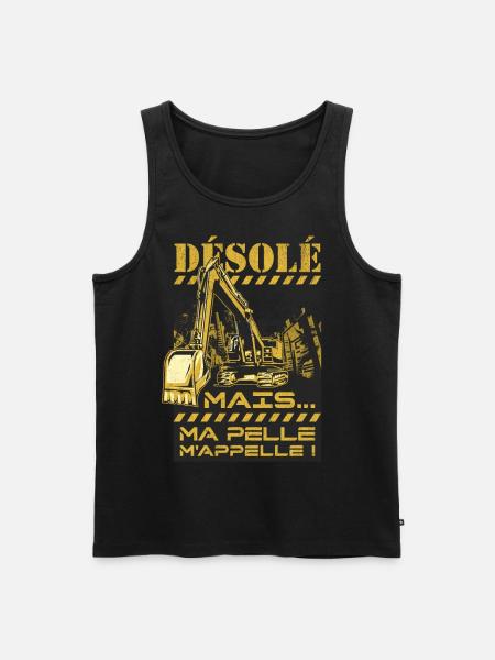 MA PELLE M'APPELLE - Débardeur bio Premium Homme - noir