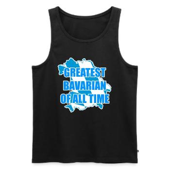 Bavaria Bavarian Saying Sayings - Men's Premium Organic Tank Top - black - Front - AI Model Male 178 light (178cm)