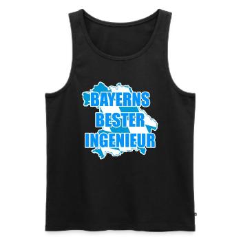 Bayerns bester Ingenieur lustiger Spruch - Männer Premium Bio Tank Top - Schwarz - Vorne - AI Model Male 178 light (178cm)