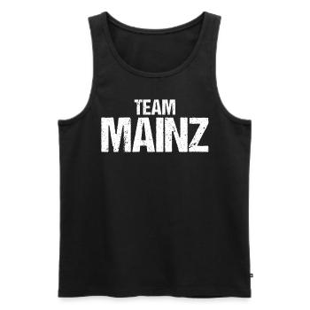 Team Mainz - Männer Premium Bio Tank Top - Schwarz - Vorne - AI Model Male 178 light (178cm)
