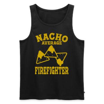 funny firefighter nacho average firefighting - Men's Premium Organic Tank Top - black - Front - Michal (187cm)
