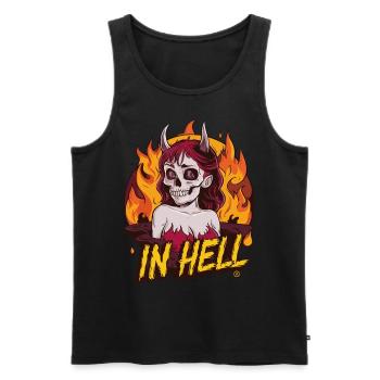 Female Devil - Alive, Skull, Totenkopf - Männer Premium Bio Tank Top - Schwarz - Vorne - AI Model Male 178 light (178cm)