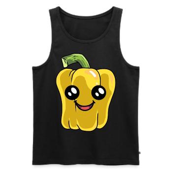 Peppers, Vegetables, Cuisine, Vegetarian, Cooking, Hobby Chef - Men's Premium Organic Tank Top - black - Front - Michal (187cm)
