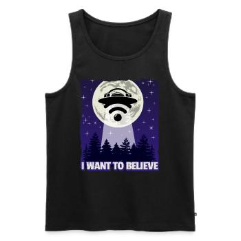 Ich möchte RSS glauben - Männer Premium Bio Tank Top - Schwarz - Vorne - AI Model Male 178 light (178cm)
