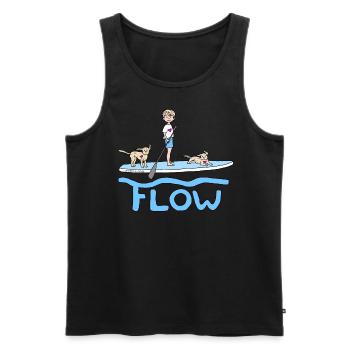 Phil and Paw - Flow - Männer Premium Bio Tank Top - Schwarz - Vorne - Michal (187cm)
