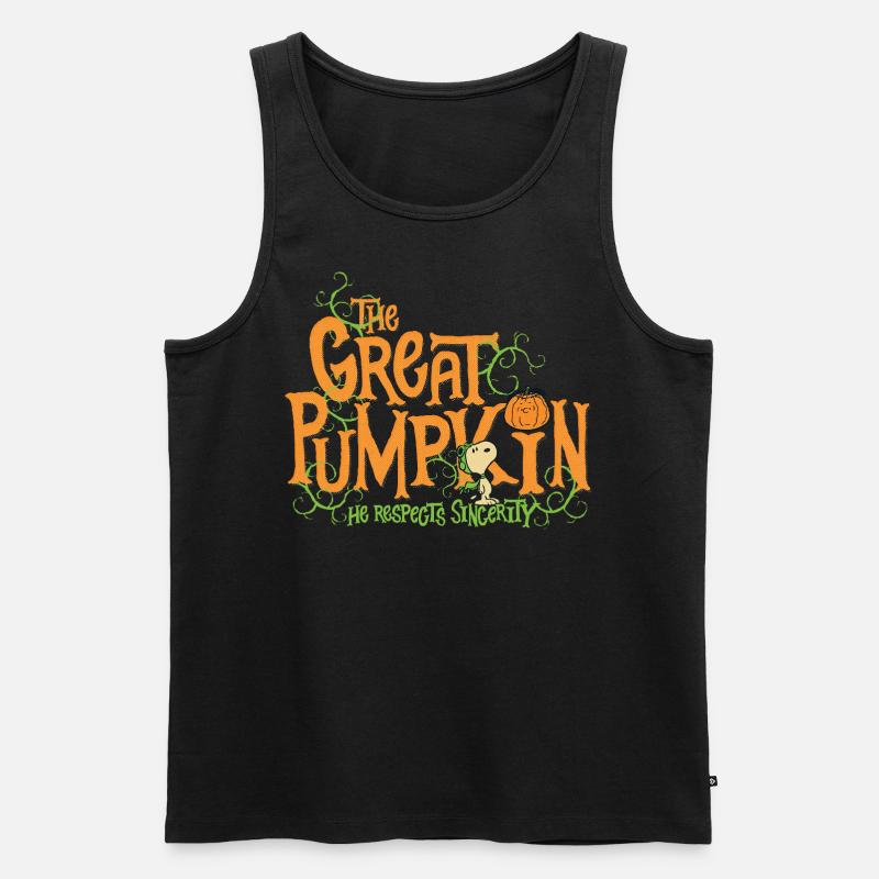 Peanuts Design Halloween Mit Spruch - Männer Premium Bio Tank Top - Schwarz