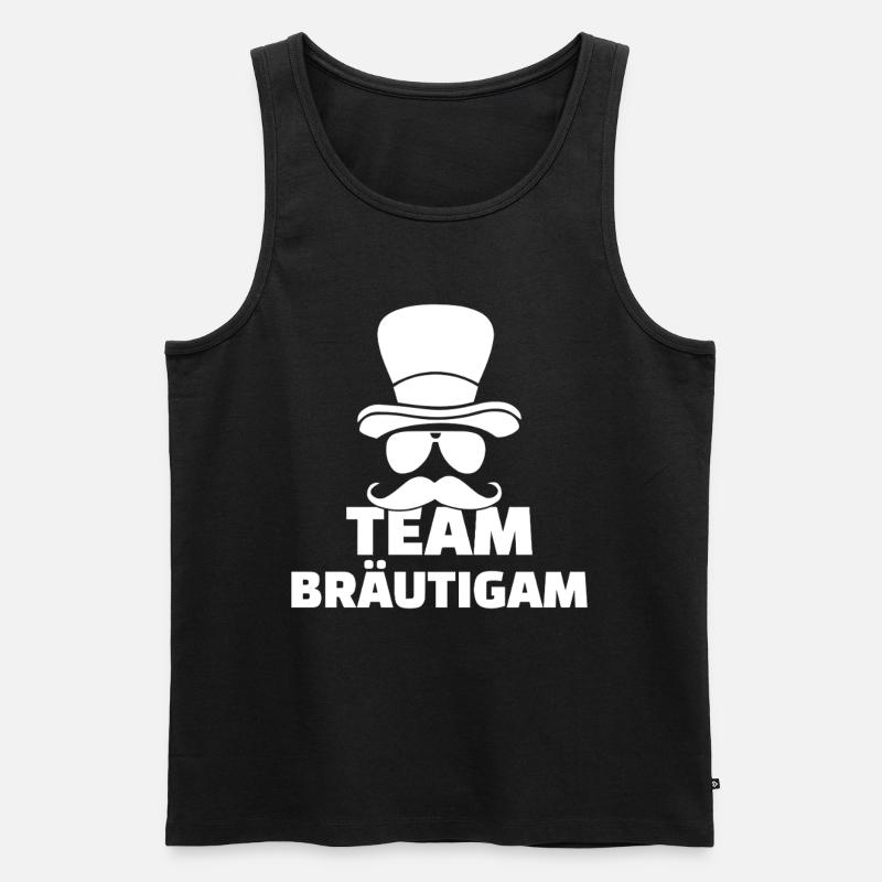Bräutigam Junggesellenabschied feier - Männer Premium Bio Tank Top - Schwarz