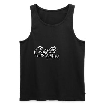 IBIZA - Men's Premium Organic Tank Top - black - Front - Michal (187cm)