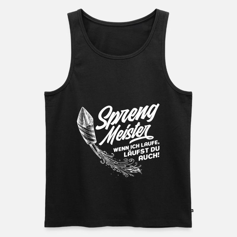 Silvester Feuerwerker Pyrotechniker Geschenk - Männer Premium Bio Tank Top - Schwarz