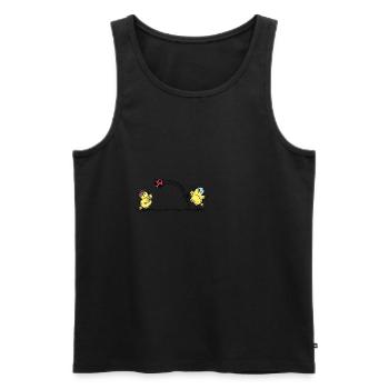 Küken Fussball - Männer Premium Bio Tank Top - Schwarz - Vorne - AI Model Male 178 light (178cm)