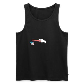 Rattle storks and children - Men's Premium Organic Tank Top - black - Front - AI Model Male 178 light (178cm)