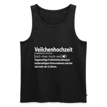 Veilchenhochzeit 13 jahre Hochzeitstag Ehefrau - Männer Premium Bio Tank Top - Schwarz - Vorne - AI Model Male 178 light (178cm)