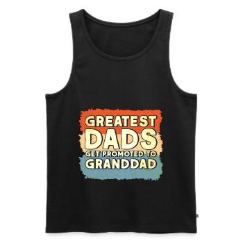 Papa Grand-père Grand-père Cadeau - Débardeur bio Premium Homme - noir - Devant - Michal (187cm)