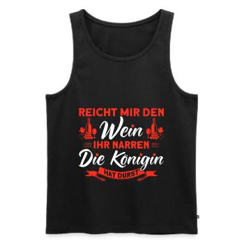 Wein Weinliebhaber Weintrinker Weinfest Geschenk - Männer Premium Bio Tank Top - Schwarz - Vorne - Michal (187cm)