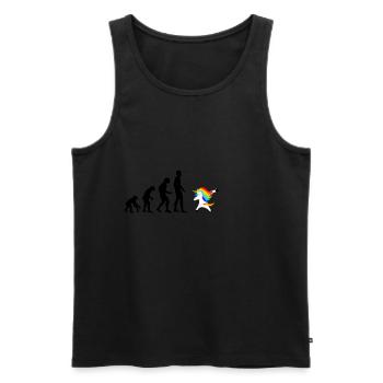 Evolution Dab Dabbing Licorne Unicorn - Débardeur bio Premium Homme - noir - Devant - Michal (187cm)