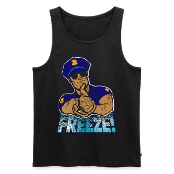 Polizei - Männer Premium Bio Tank Top - Schwarz - Vorne - AI Model Male 178 light (178cm)