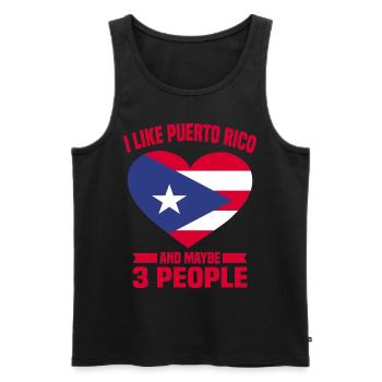 Puerto Rico | Puerto Ricaner Flagge Geschenkideen - Männer Premium Bio Tank Top - Schwarz - Vorne - Michal (187cm)
