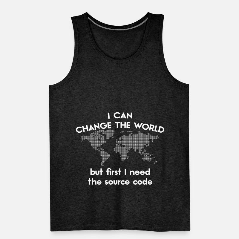 funny spruch coding source code Programmierer Männer Premium Bio Tank Top