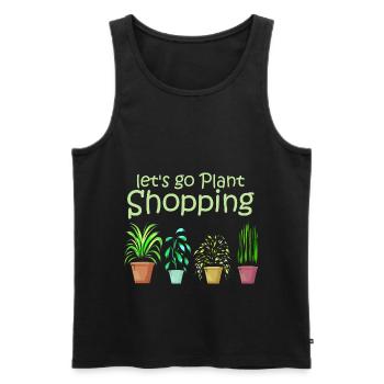 Let's go buy plants - Plant Lover - Men's Premium Organic Tank Top - black - Front - Michal (187cm)