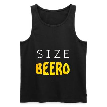 size beero beer lustiger Bier Spruch - Männer Premium Bio Tank Top - Schwarz - Vorne - AI Model Male 178 light (178cm)