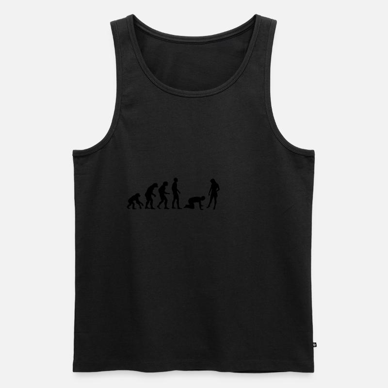 Evolution man - Men's Premium Organic Tank Top - undefined
