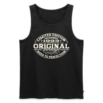 Original December 1993 29th birthday gift - Men's Premium Organic Tank Top - black - Front - Michal (187cm)