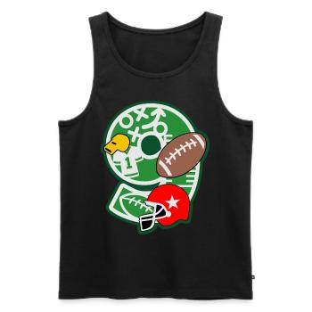 Fußball 9. Geburtstagsparty Nummer 9 - 9 Jahre - Männer Premium Bio Tank Top - Schwarz - Vorne - AI Model Male 178 light (178cm)