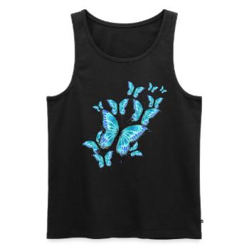 Papillons - Débardeur bio Premium Homme - noir - Devant - Michal (187cm)