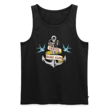 Inked Dads Club - Men's Premium Organic Tank Top - black - Front - Michal (187cm)