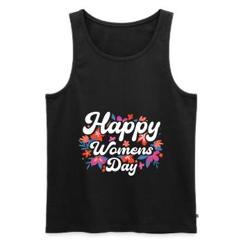 Alles Gute zum Frauentag Feministisch - Männer Premium Bio Tank Top - Schwarz - Vorne - Michal (187cm)